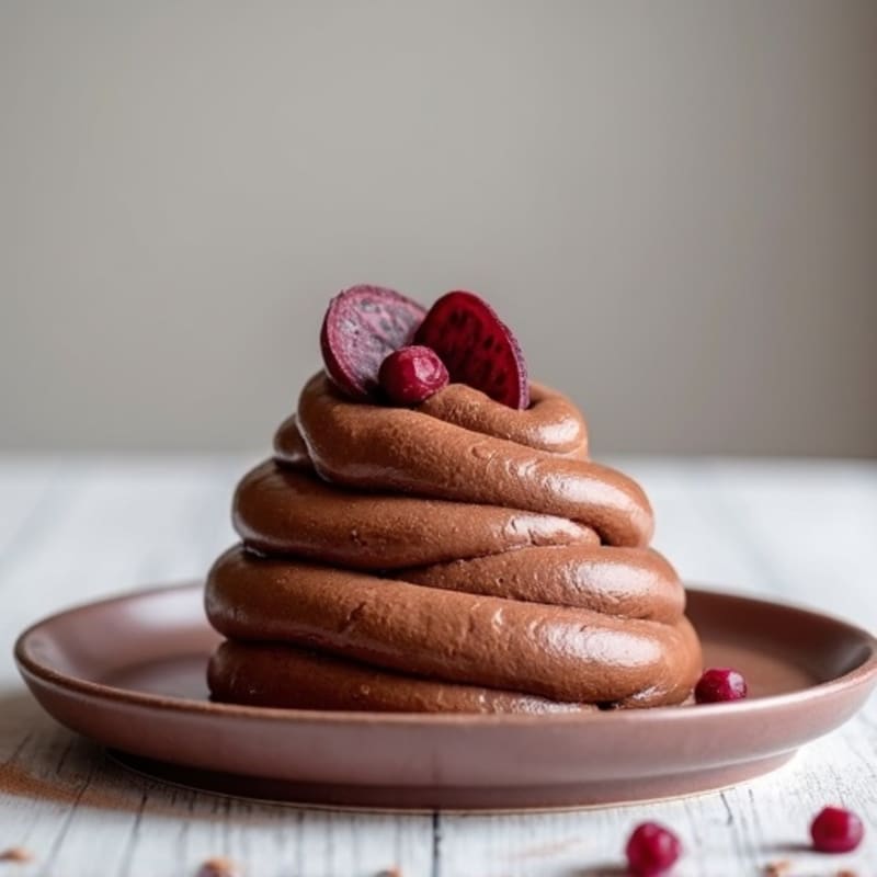 Protein Chocolate Mousse with Beetroot