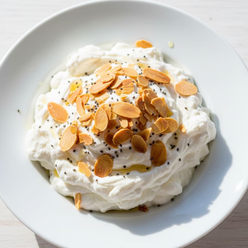 Creamy Greek Yogurt Protein Mousse with Almonds