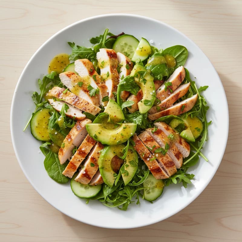 Chicken Avocado Salad with Lemon-Herb Dressing