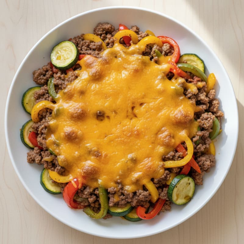 Cheesy Ground Beef Skillet