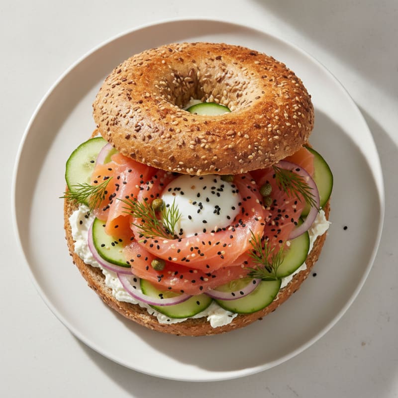 Classic Toasted Bagel with Cream Cheese