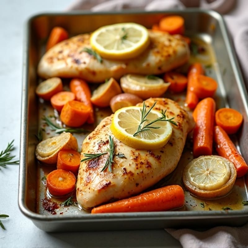 Sheet Pan Lemon-Herb Chicken with Crispy Roasted Root Vegetables