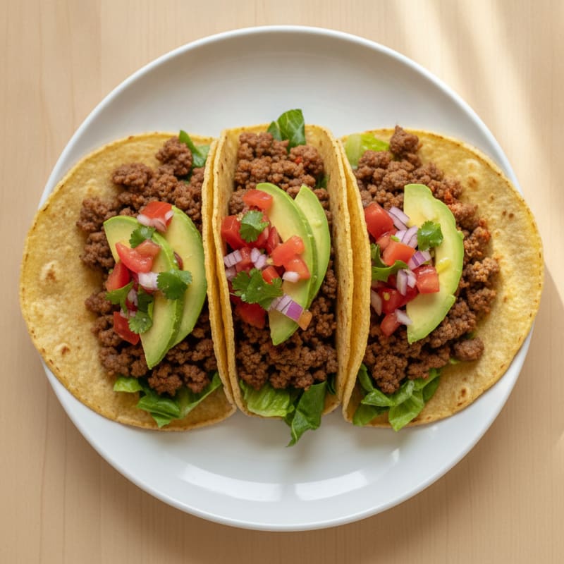 Ground Beef Tacos with Fresh Salsa
