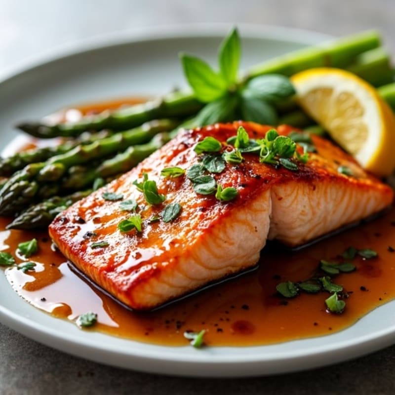 Sheet Pan Teriyaki Glazed Salmon with Roasted Asparagus
