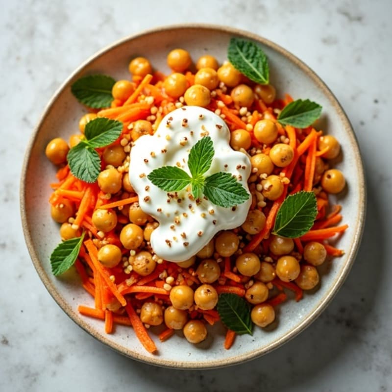 Crunchy Carrot and Chickpea Salad with Zesty Lemon-Herb Dressing
