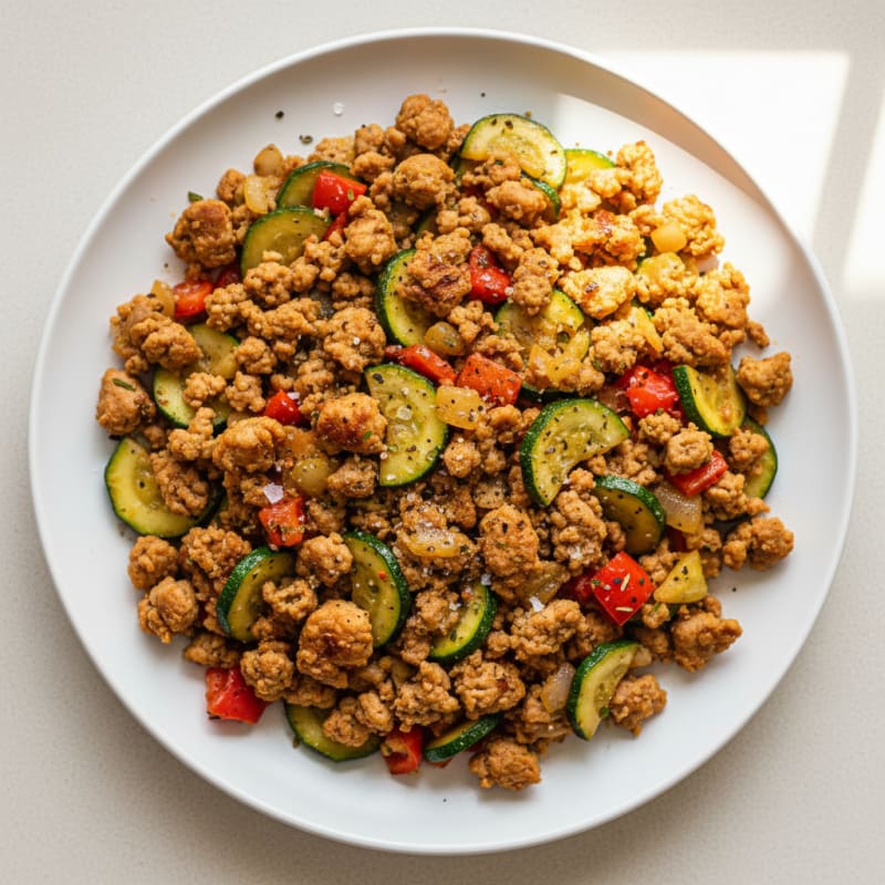 Savory Ground Turkey and Vegetable Skillet