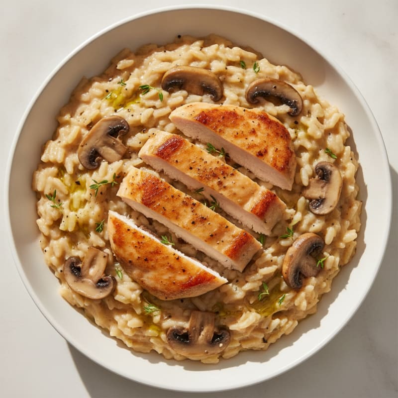 Creamy Parmesan Mushroom Risotto