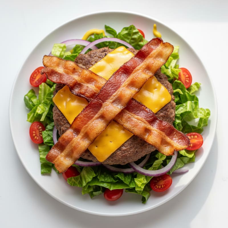Crispy Double Bacon Cheeseburger Delight