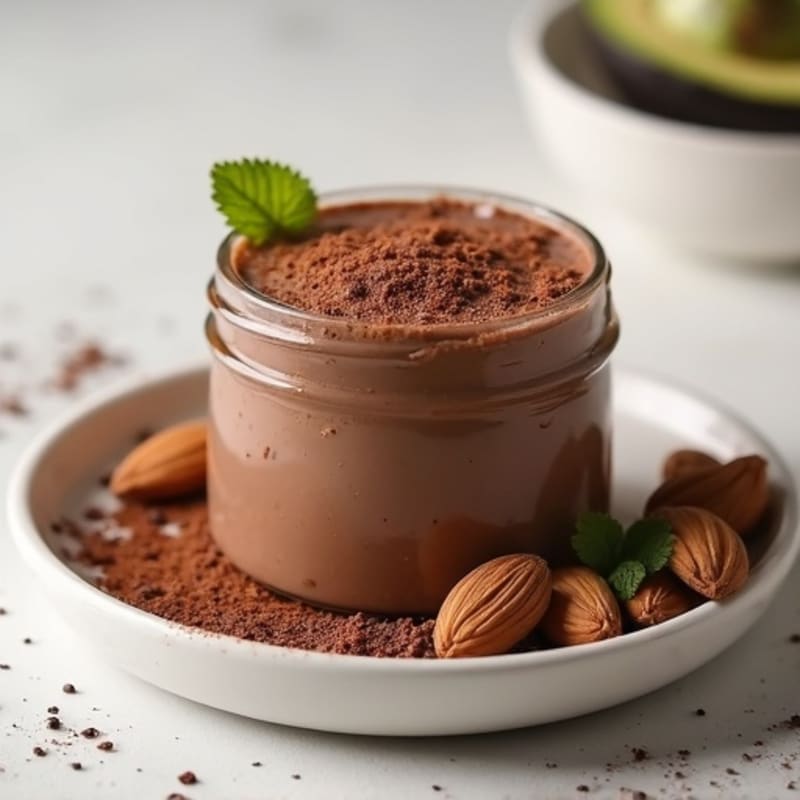 Silky Chocolate Protein Pudding with Almond Butter