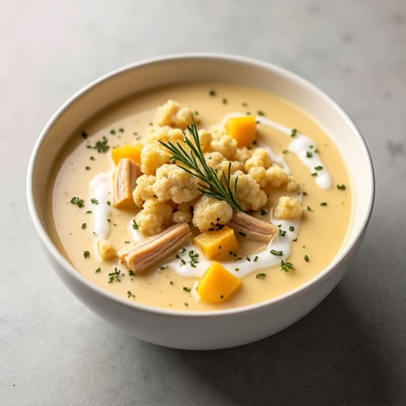 Creamy Roasted Potato Cauliflower Soup