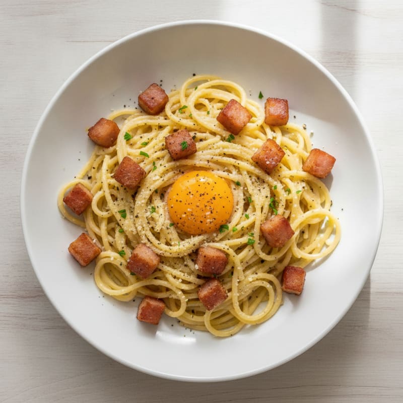 Classic Carbonara with Pancetta and Egg