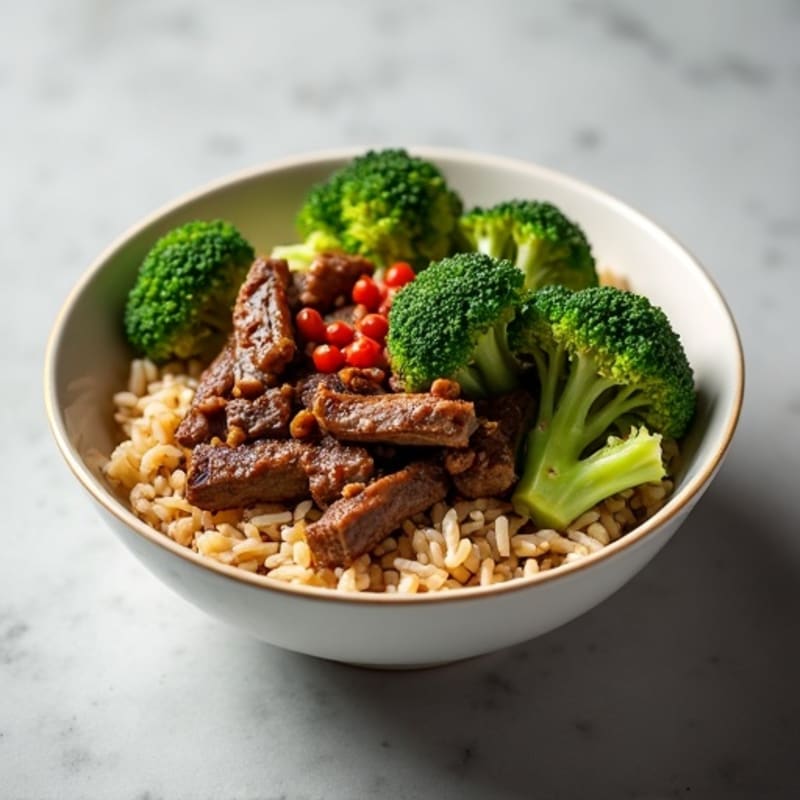 Ginger-Garlic Beef and Broccoli Rice Bowl