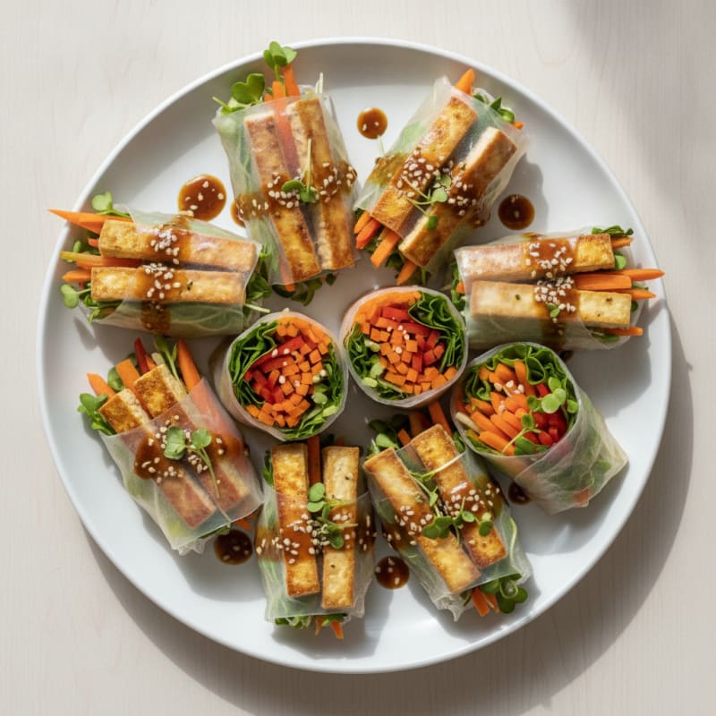 Tofu & Veggie Rice Paper Wraps