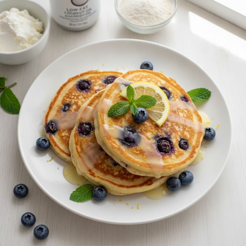 Blueberry Ricotta Pancakes with Lemon Zest