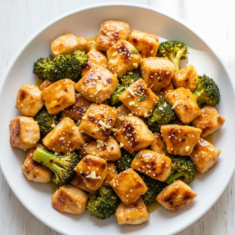 Low Cal Orange Glazed Chicken and Broccoli