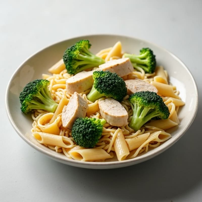 Creamy Chicken and Broccoli Whole Wheat Pasta