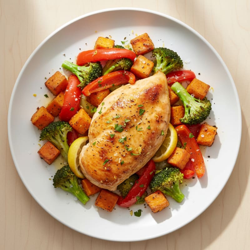 Lemon Herb Roasted Chicken with Vegetables