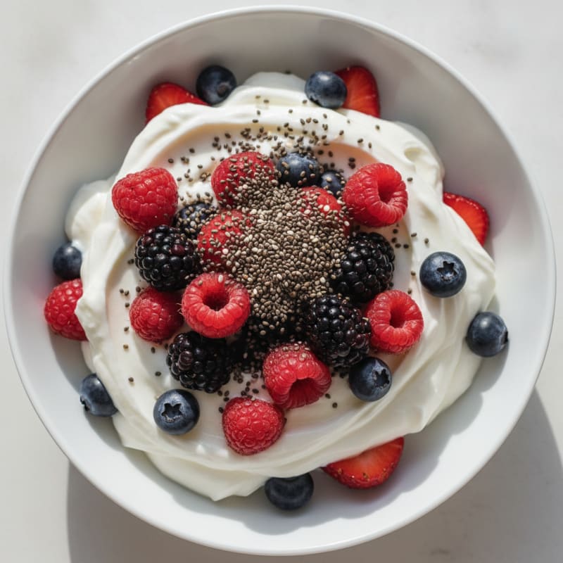 Creamy Greek Yogurt Protein Parfait with Mixed Berries