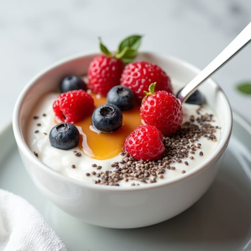 Greek Yogurt with Chia Seeds and Mixed Berries