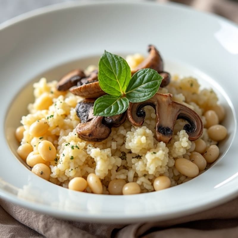 Creamy Wild Mushroom Cauliflower Risotto