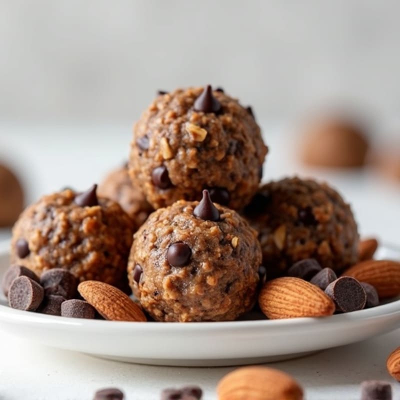 No-Bake Dark Chocolate Almond Energy Bites