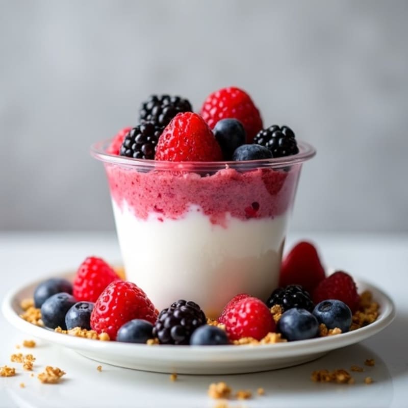 Greek Yogurt Protein Parfait with Mixed Berries