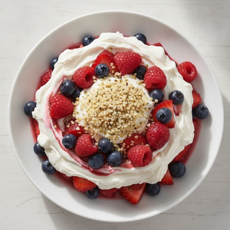 Greek Yogurt Protein Parfait with Mixed Berries