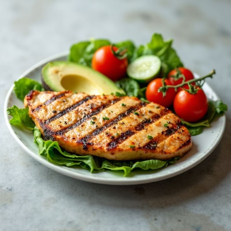 Grilled Turkey Breast with Mixed Greens Salad