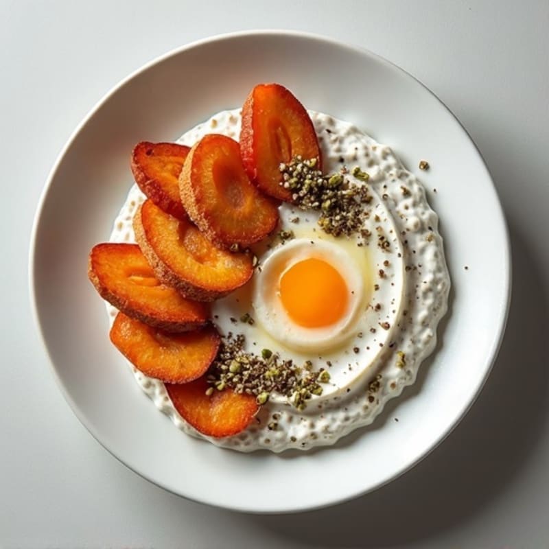 Goat Yogurt Chia Pudding with Sliced Turkey and Pumpkin Seeds