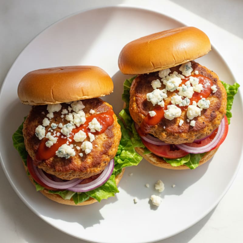 Buffalo Blue Cheese Burgers