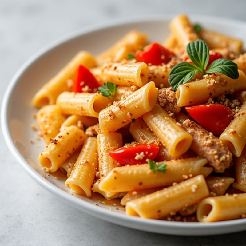 Creamy Chipotle Chicken Pasta with Roasted Peppers