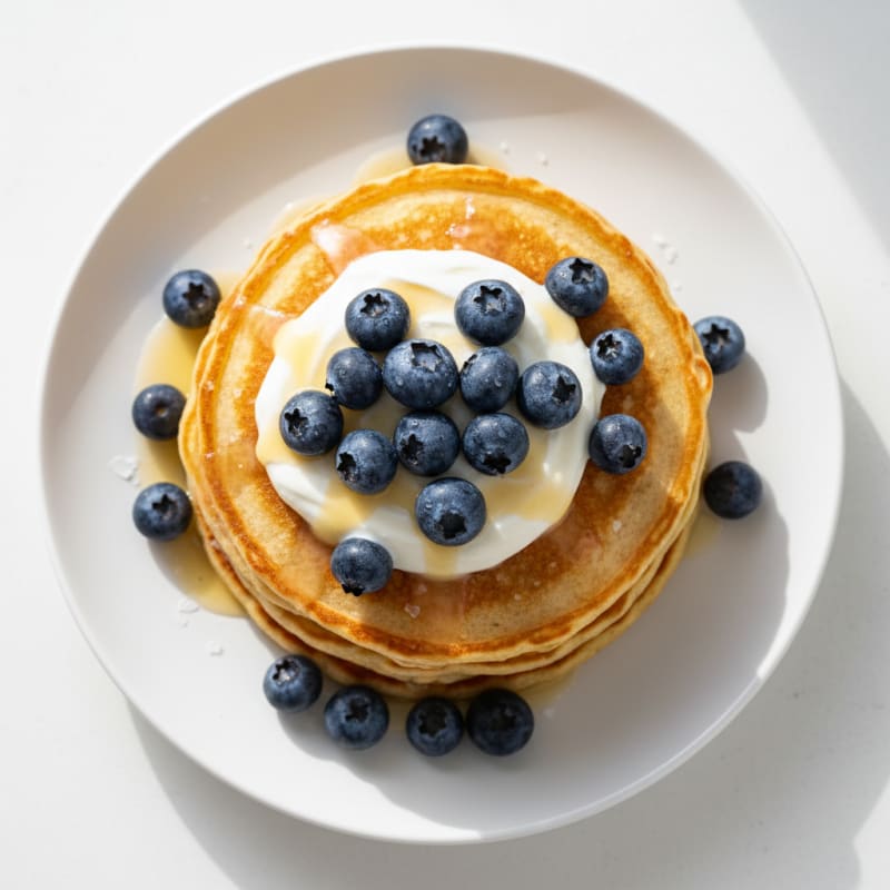 Fluffy Golden Buttermilk-Style Protein Pancakes