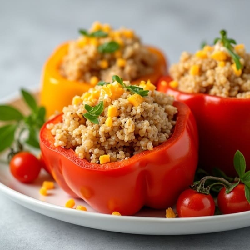 Savory Lean Ground Turkey Stuffed Bell Peppers