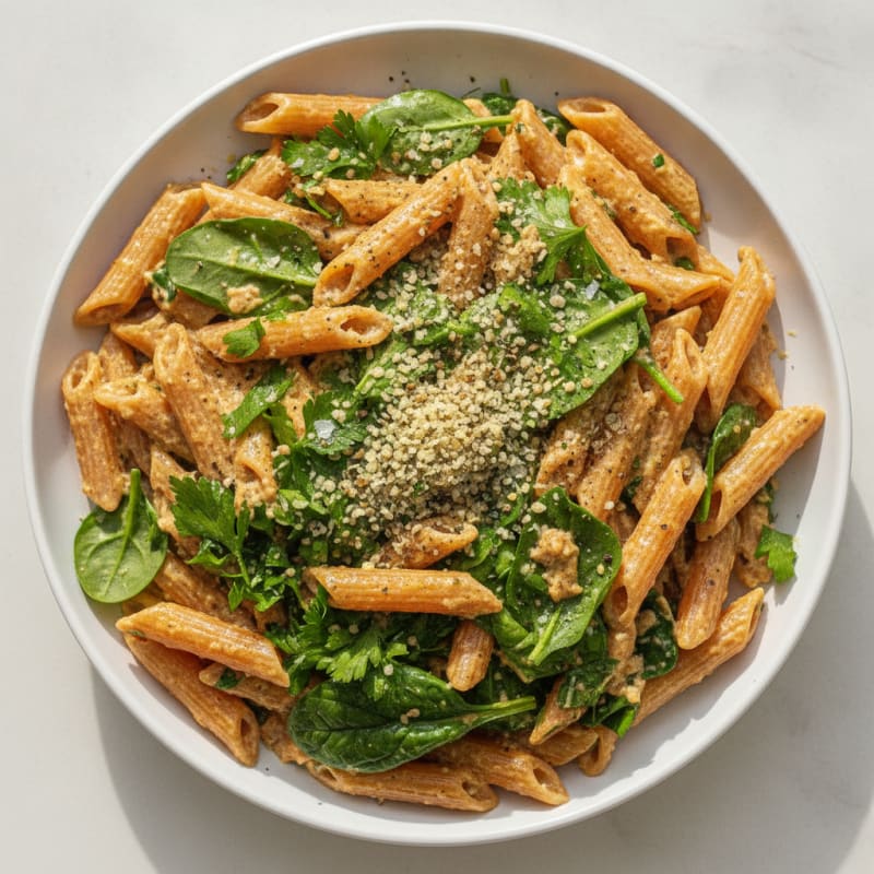 Creamy Vegan Garlic Herb Pasta