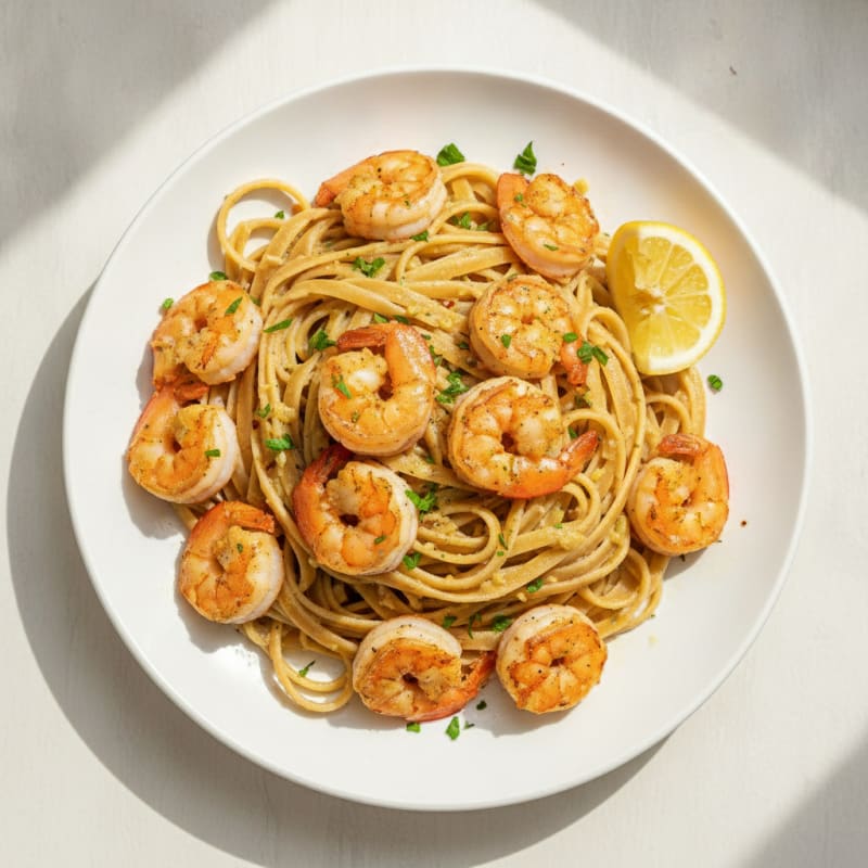 Garlic Butter Prawn Scampi with Linguine
