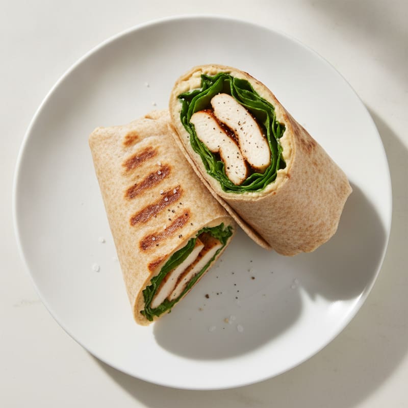 Chicken and Hummus Protein Wrap