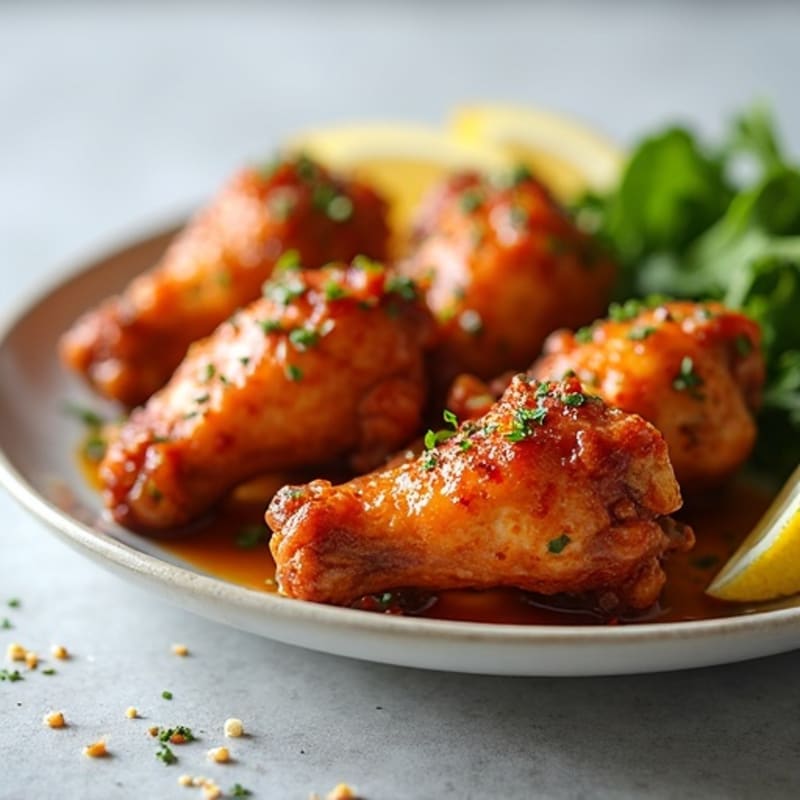 Crispy Honey Garlic Baked Chicken Wings