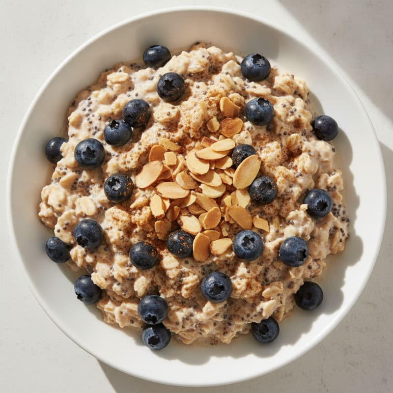 Berry-Almond Overnight Oats with Chia