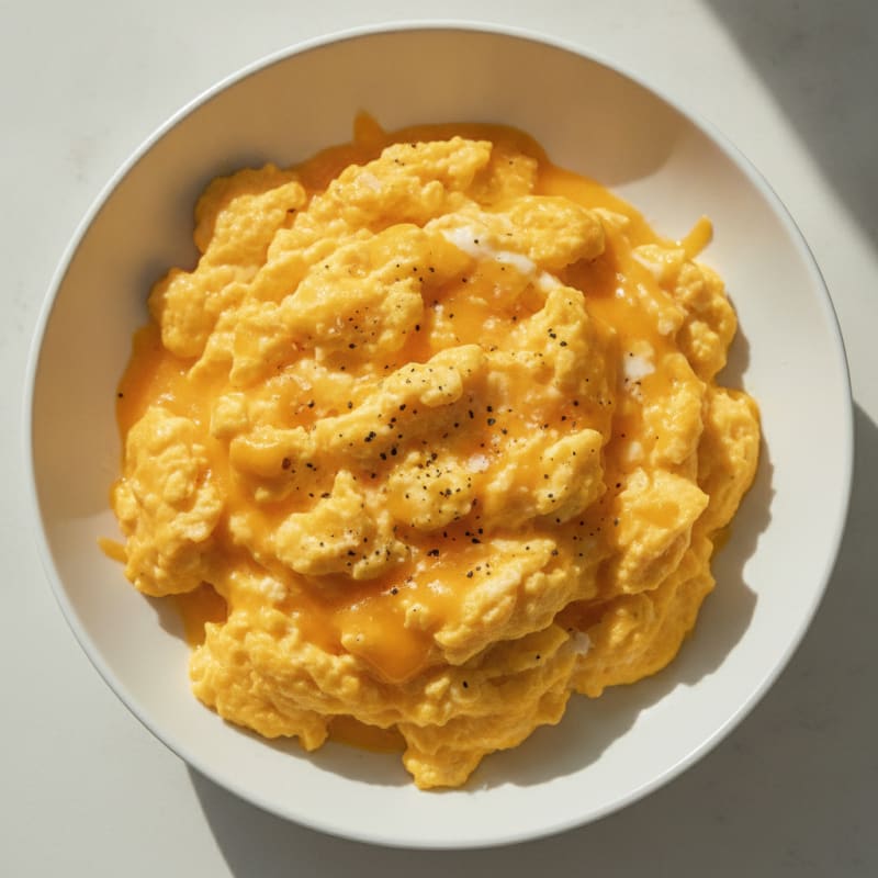 Cheddar Scrambled Eggs