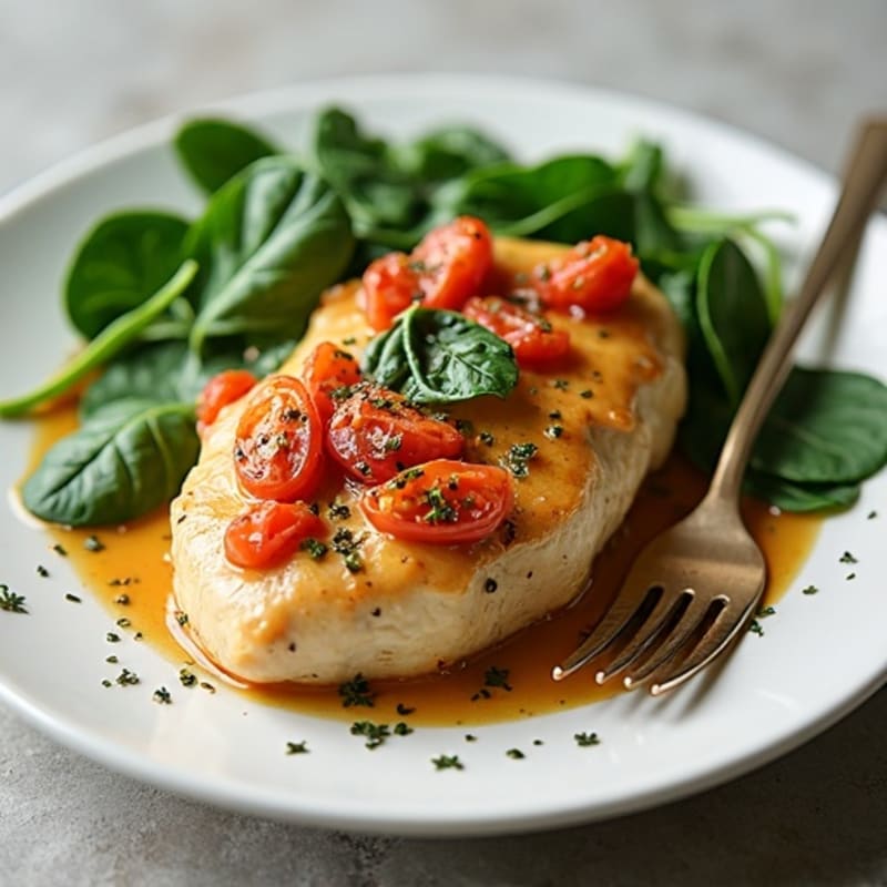 Creamy Sun-Dried Tomato Chicken with Fresh Spinach