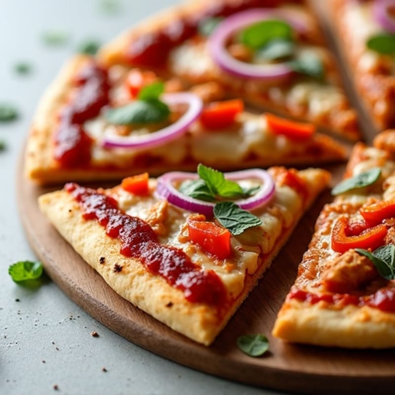 High-Protein Crispy BBQ Chicken Pizza