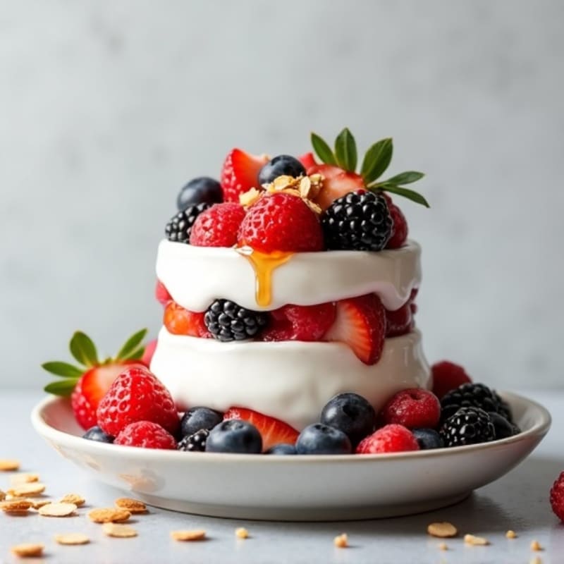 Greek Yogurt Protein Parfait with Berries