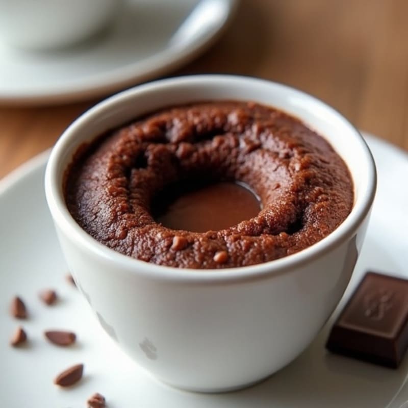 Warm Molten Chocolate Protein Mug Cake