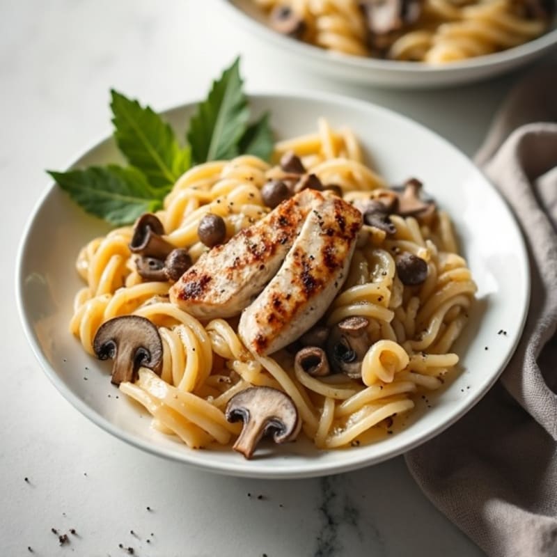 Creamy Truffle Mushroom Protein Pasta