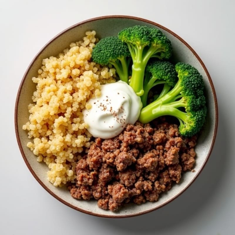 Seasoned Ground Beef Bowl with Special Sauce
