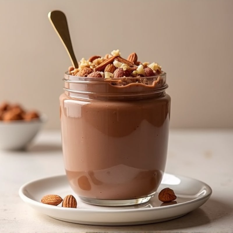 Silky Chocolate Protein Pudding with Almonds