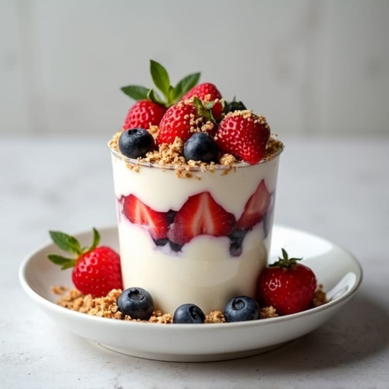 Greek Yogurt Protein Parfait with Mixed Berries