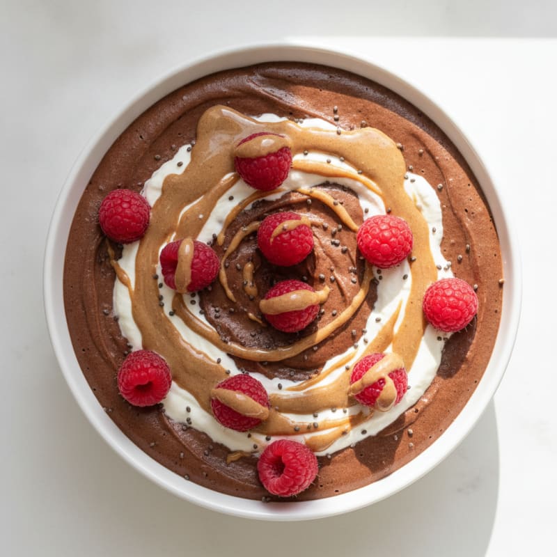 Silky Chocolate Protein Pudding with Greek Yogurt