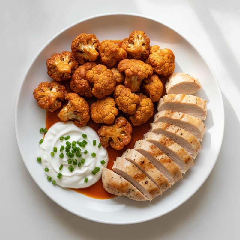 Buffalo Roasted Cauliflower Bites