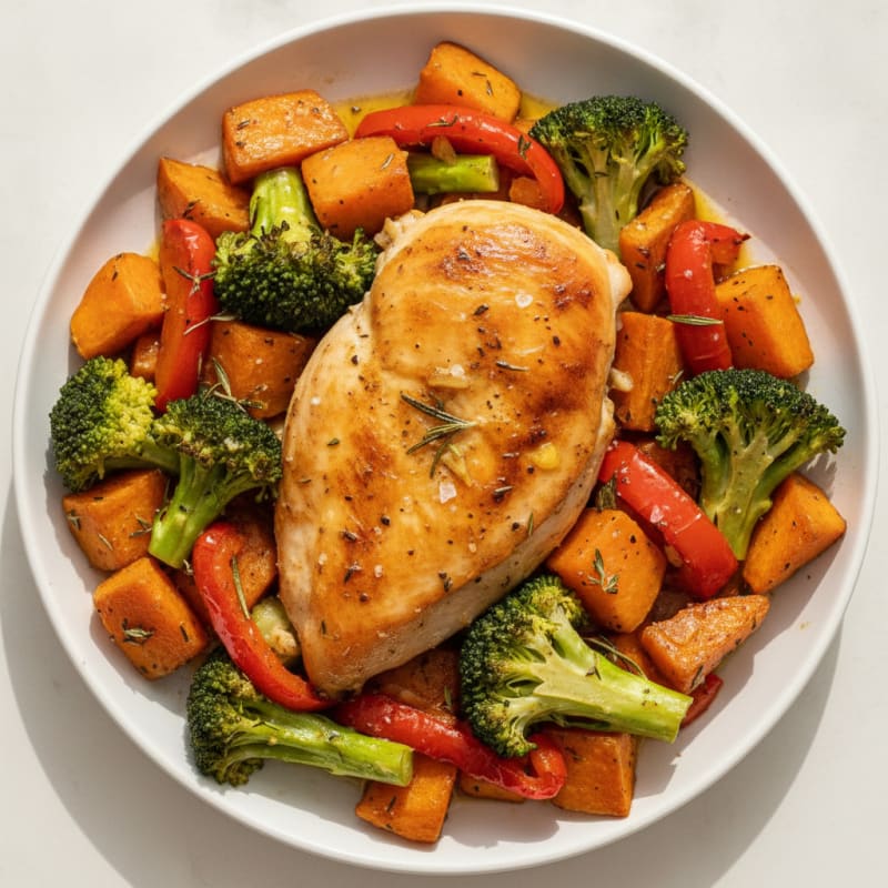 Herb-Roasted Chicken and Vegetable Medley